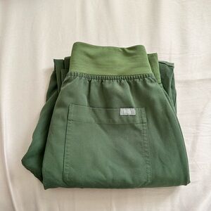 Figs High Waisted Yola Scrub Pants Moss